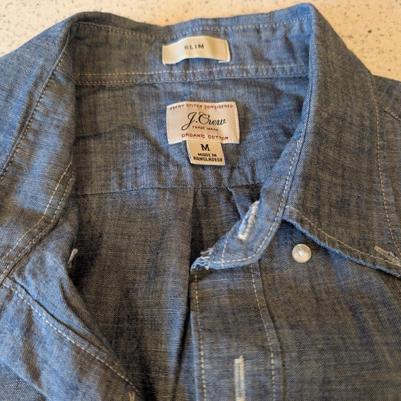 Men's Blue Short Sleeve Shirt - Picture 3 of 6